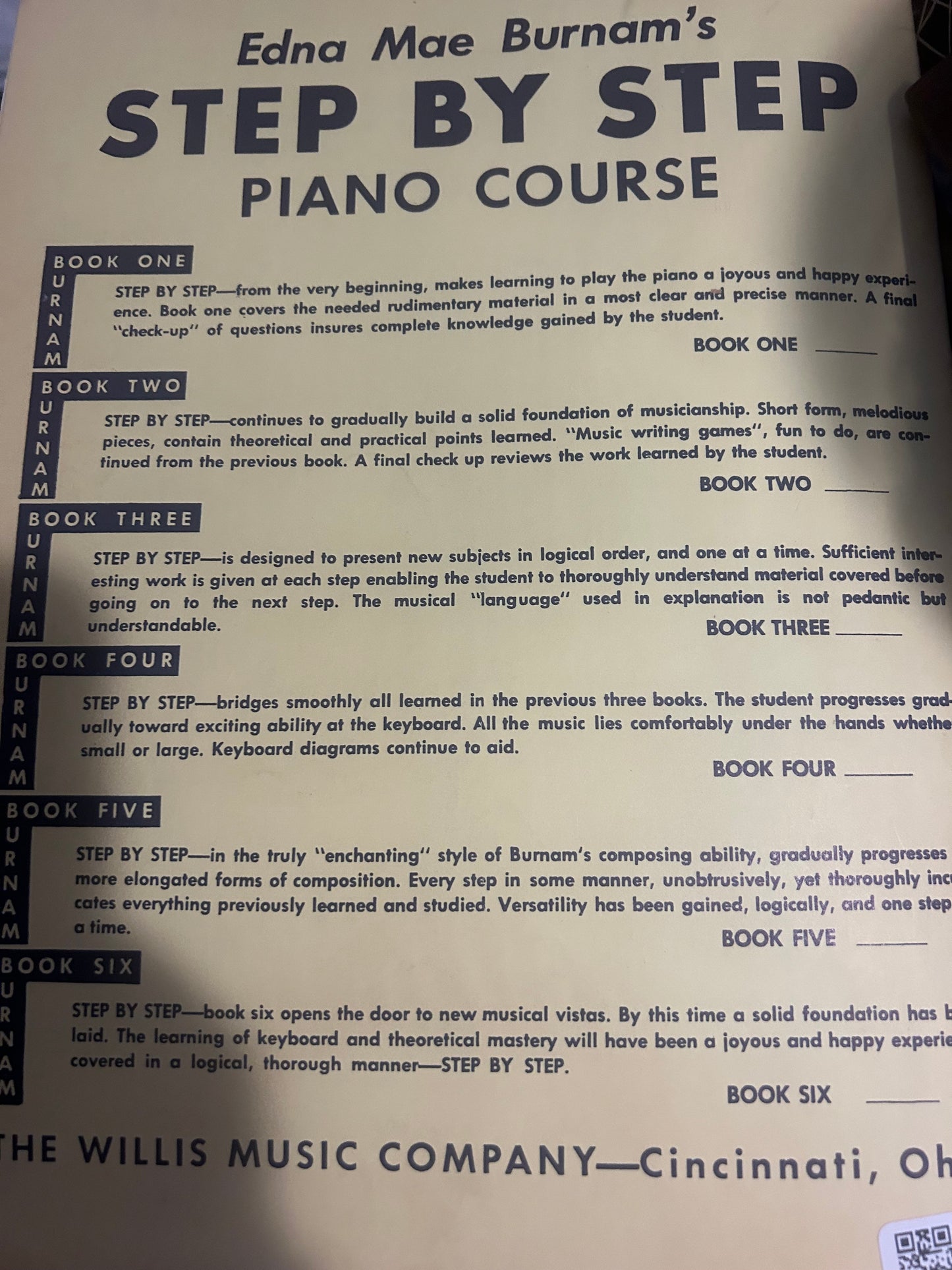 Vintage Piano Book