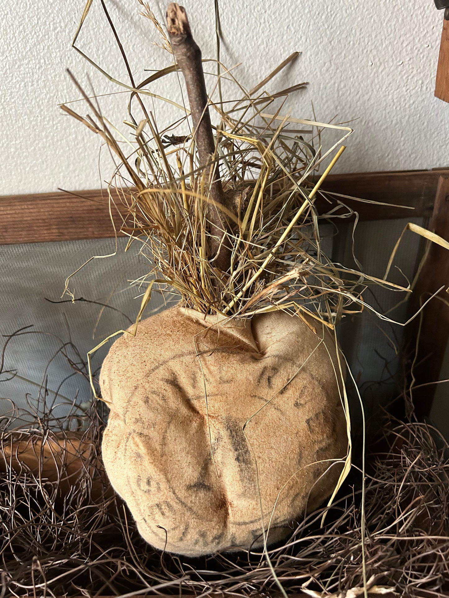 Bemis Feedsack Handmade Pumpkin