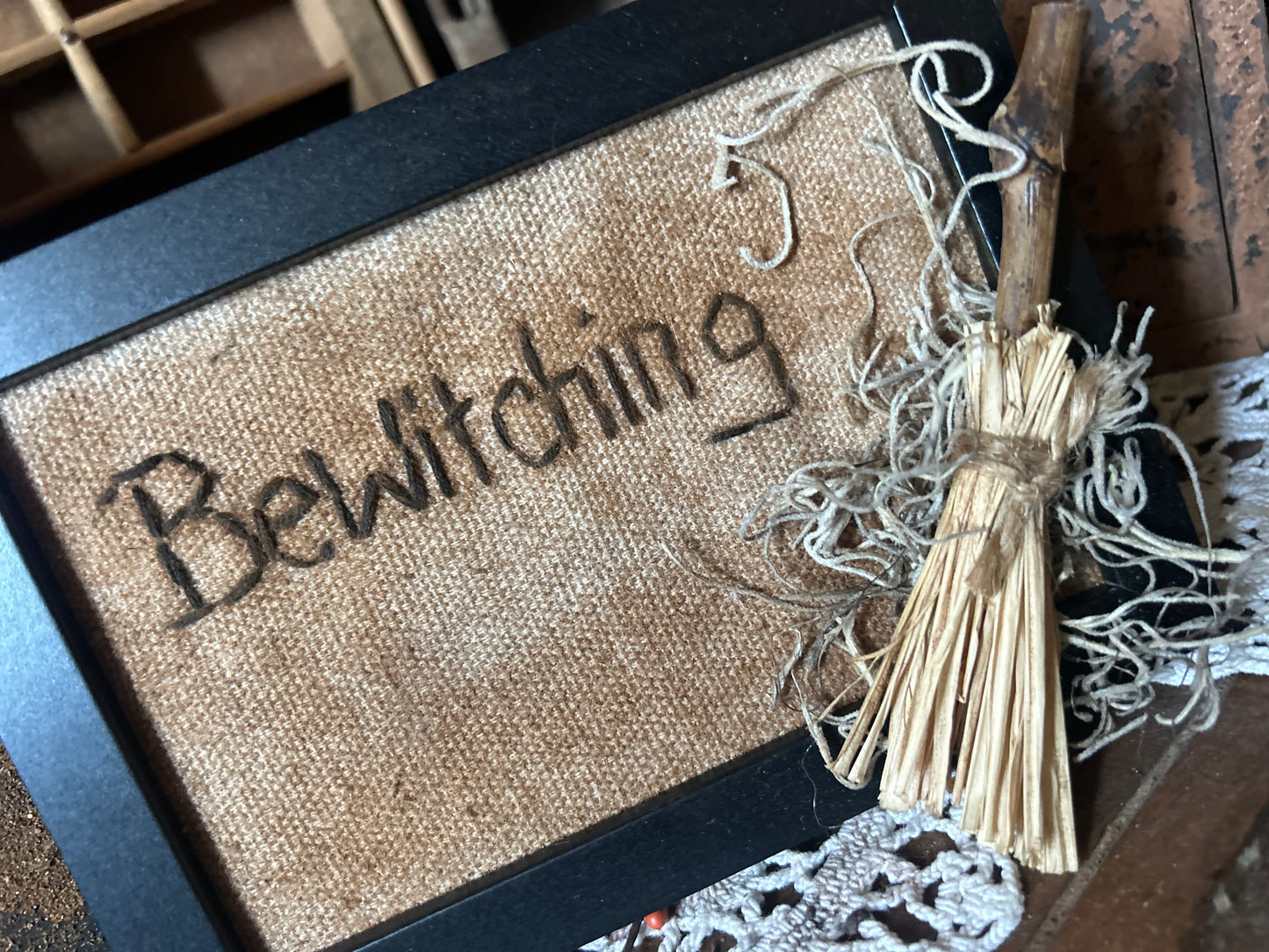 Bewitching Primitive Handmade witch Sampler