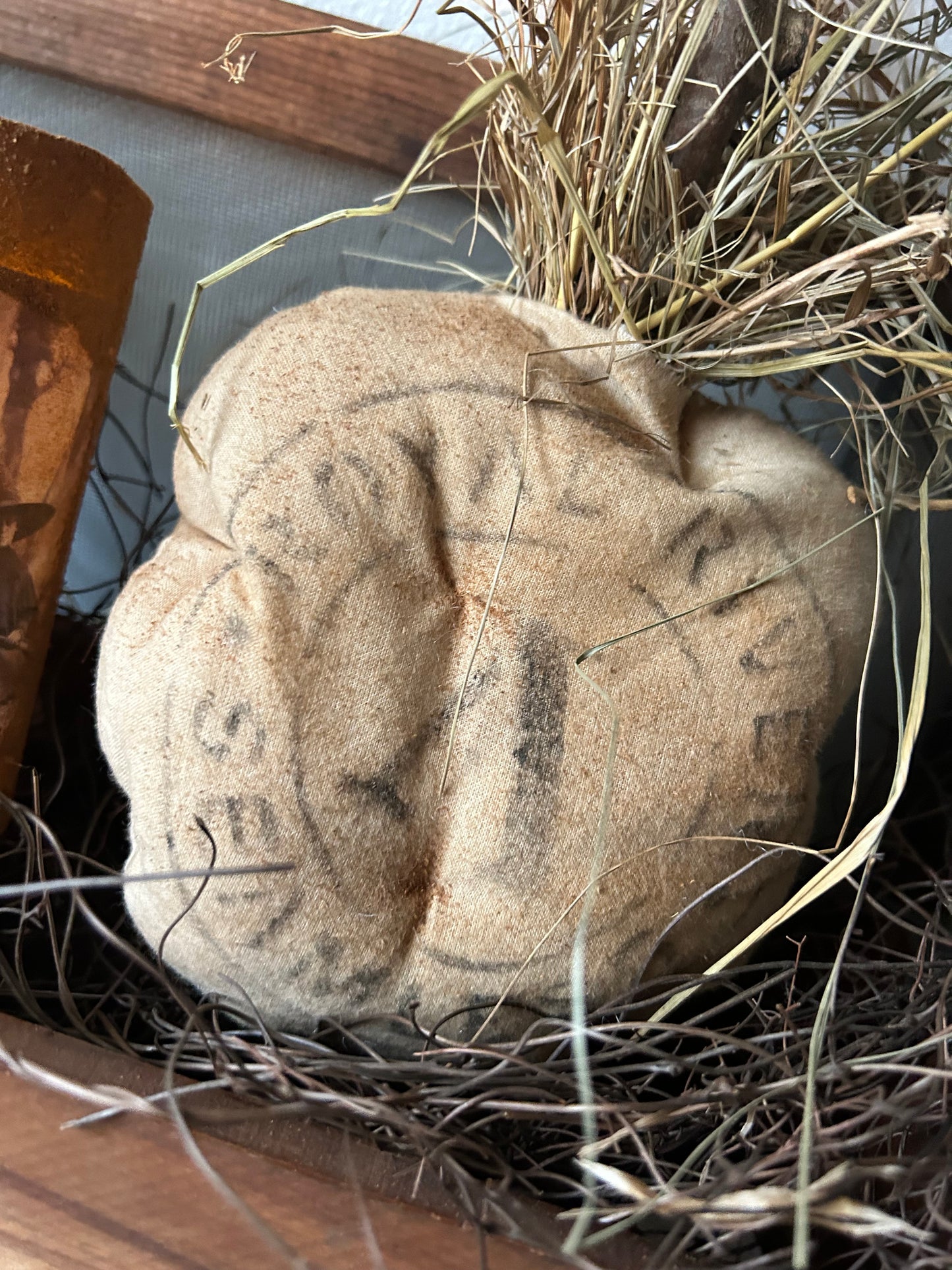 Bemis Feedsack Handmade Pumpkin