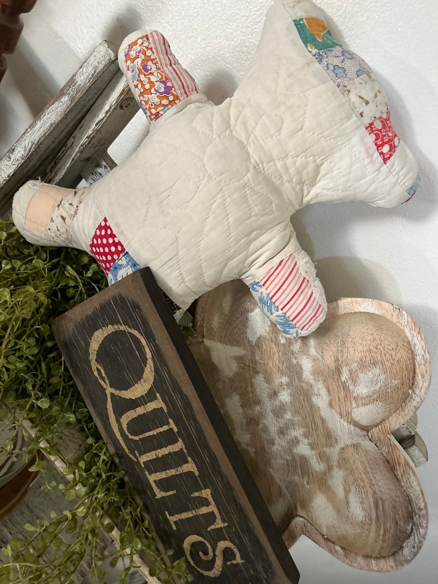 Vintage Quilted Teddy Bear