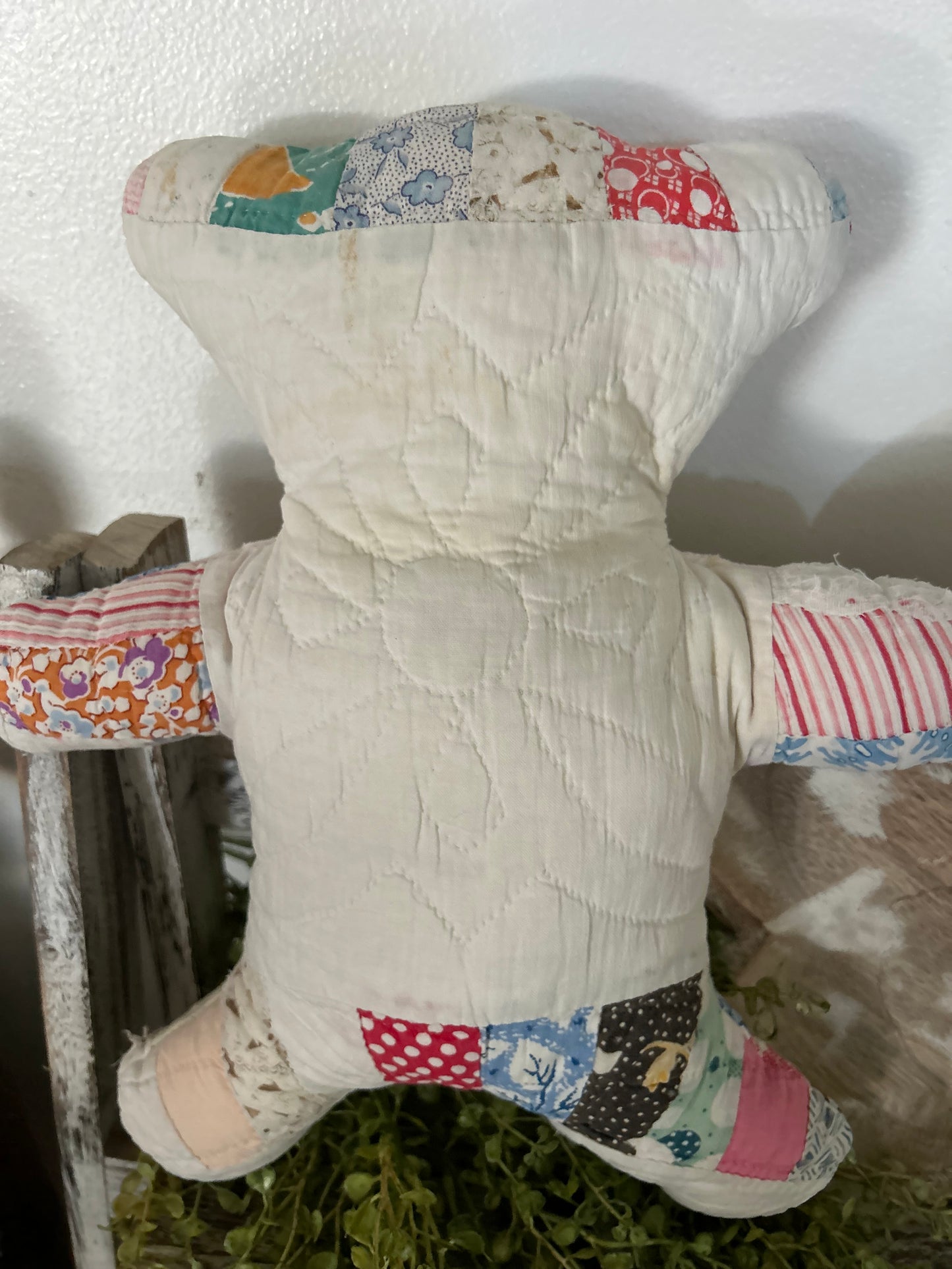Vintage Quilted Teddy Bear