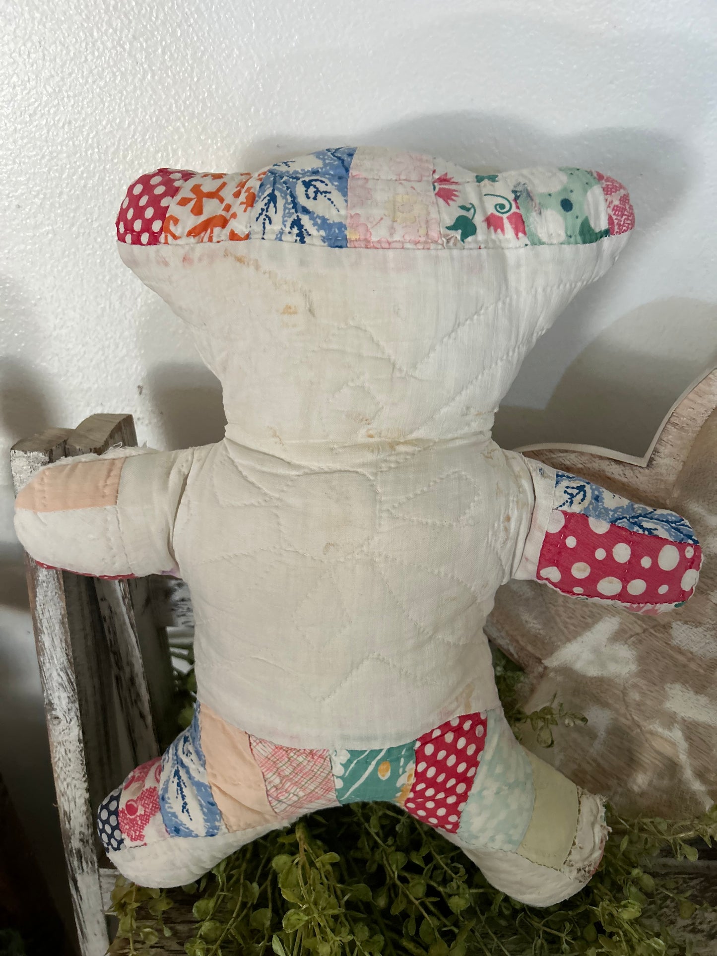 Vintage Quilted Teddy Bear