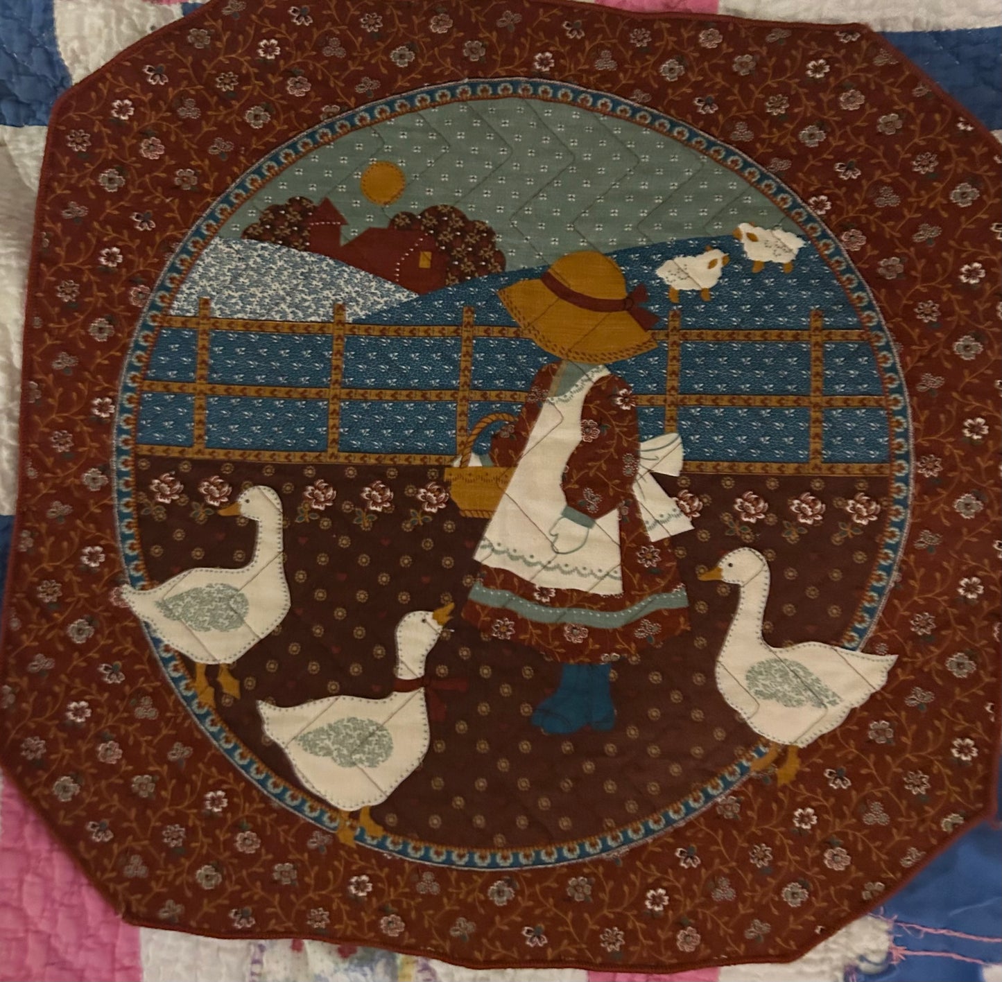 Vintage Sun Bonnet Sue Quilt piece