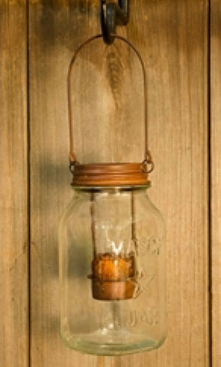 Rusty Jar Lid Tealight Holder, 3x5"