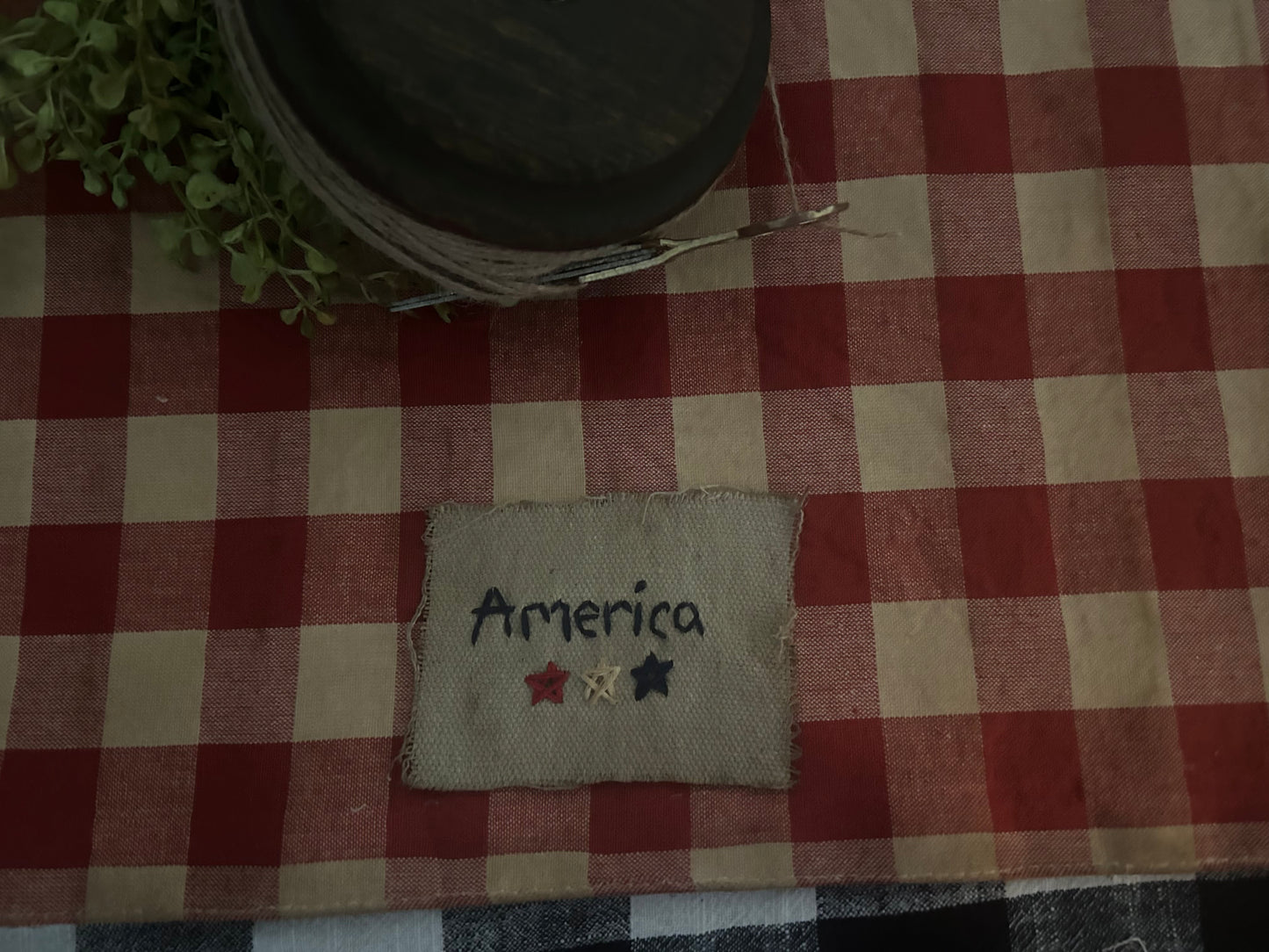 Handmade Primitive Americana X-Large Candle Mat **America**