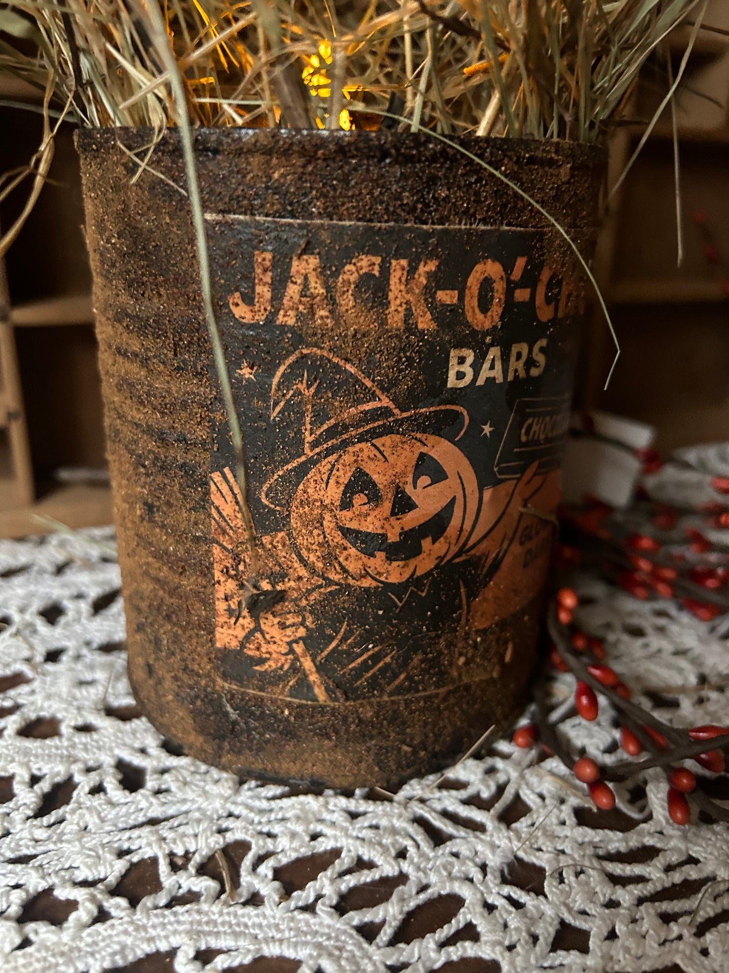 Vintage Inspired Halloween Tin-Jack O Bars