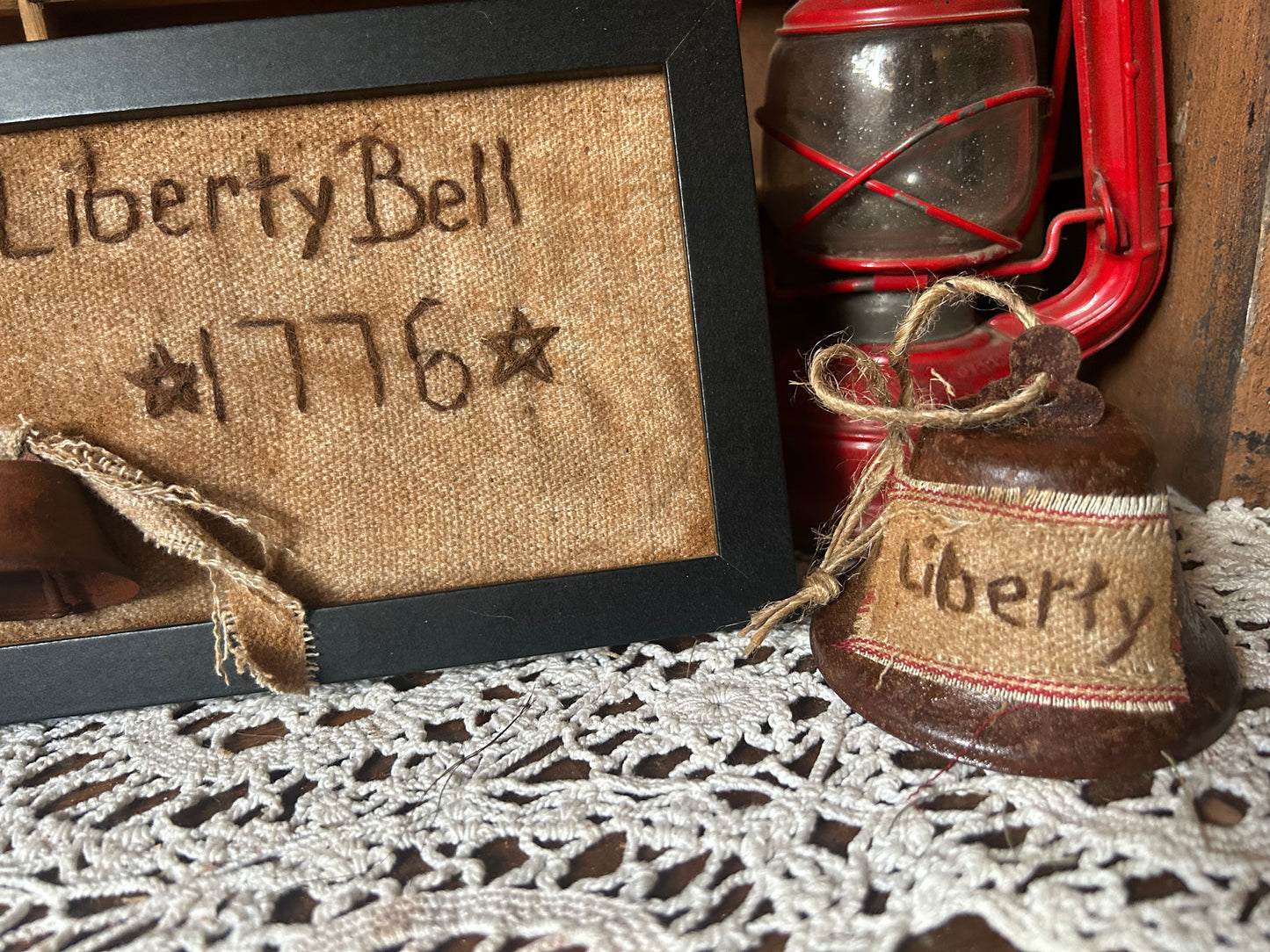 Liberty Bell Sampler and Bell