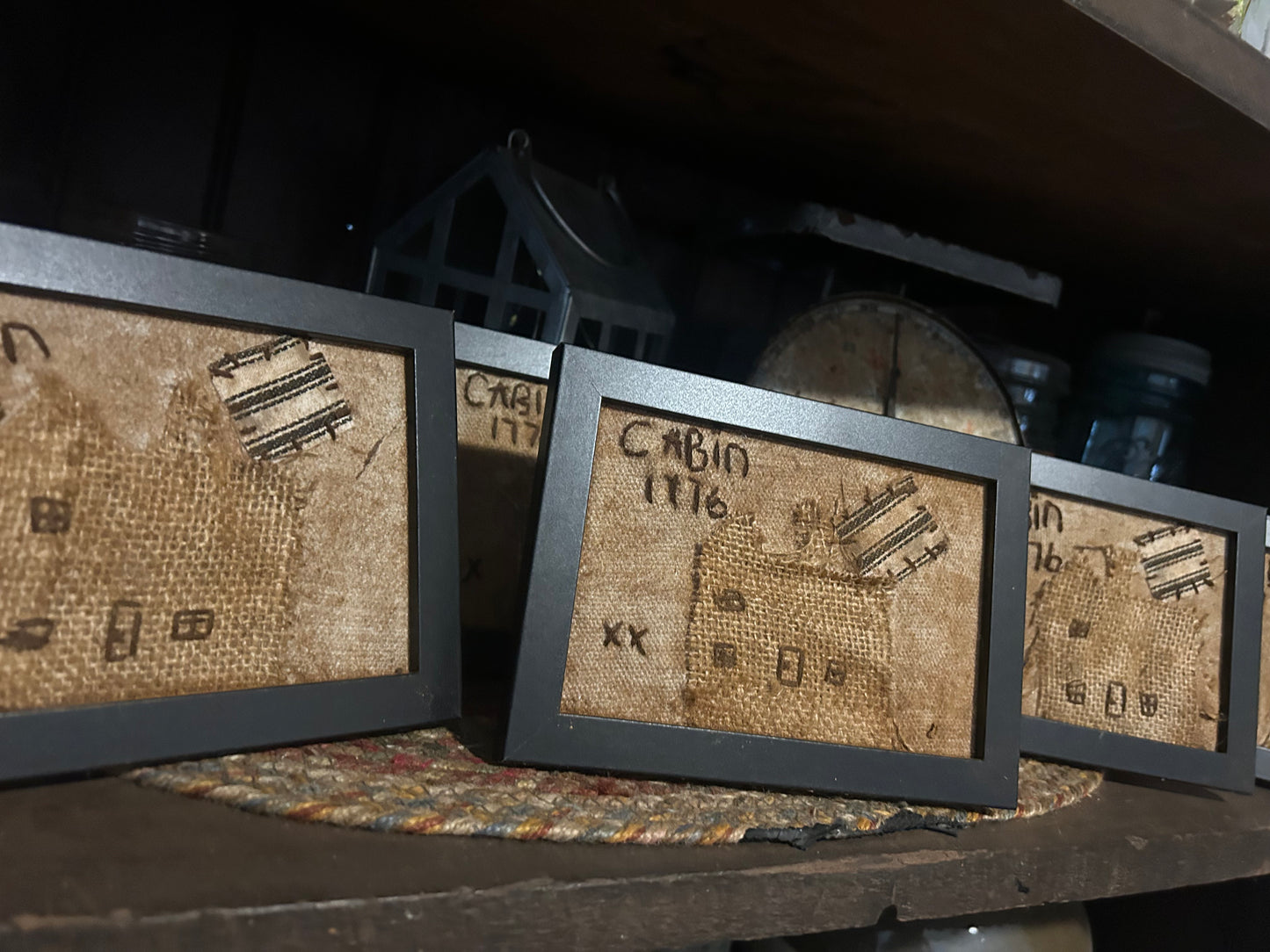 Cabin Handmade Primitive Sampler