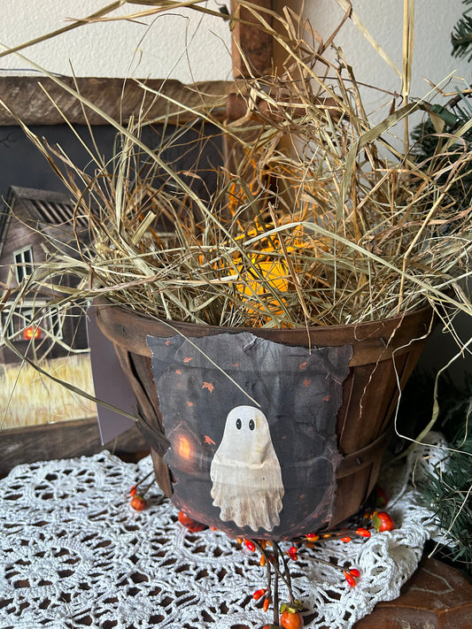 Vintage ghost apple basket