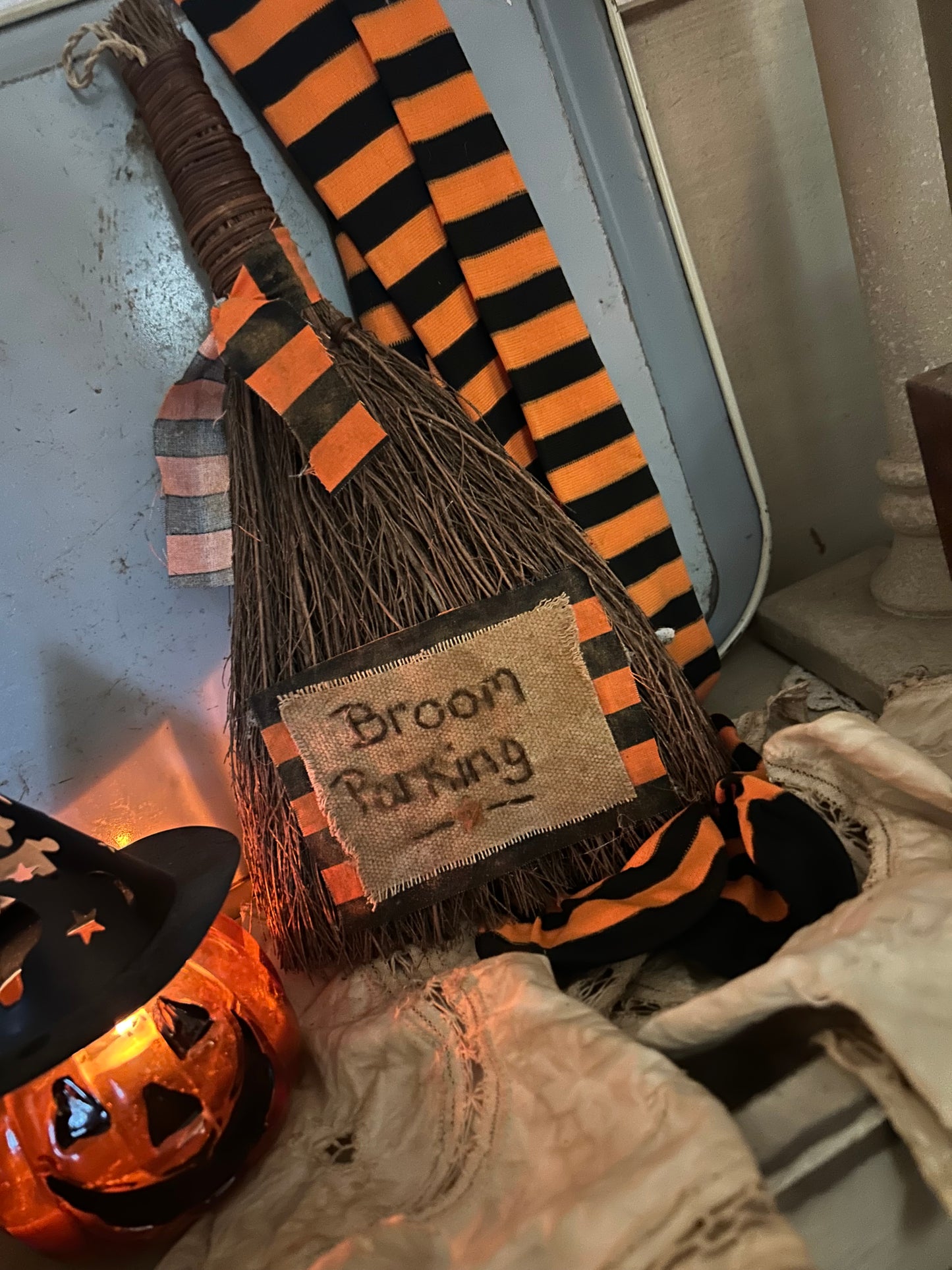 Broom Parking Handmade Stitched Broom