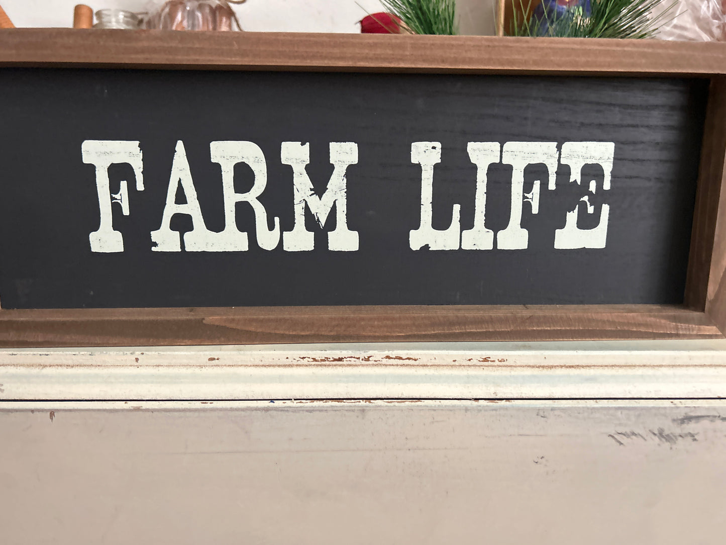 Double Sided Wooden Farm Sign