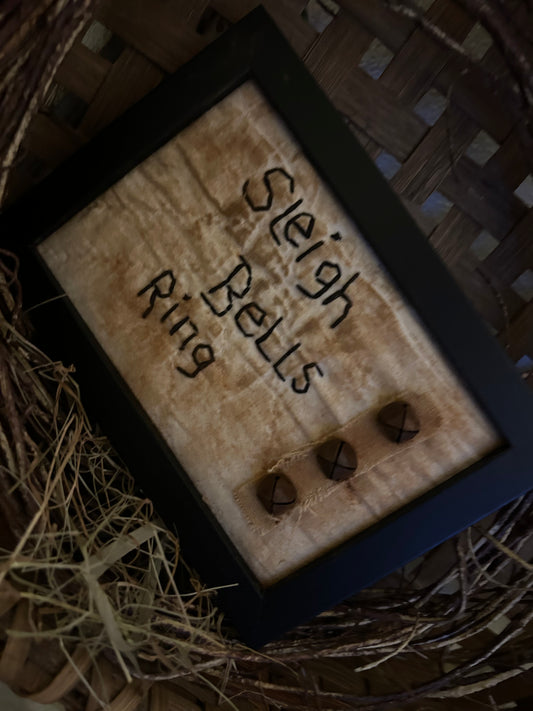 Sleigh Bells Ring Handmade Sampler