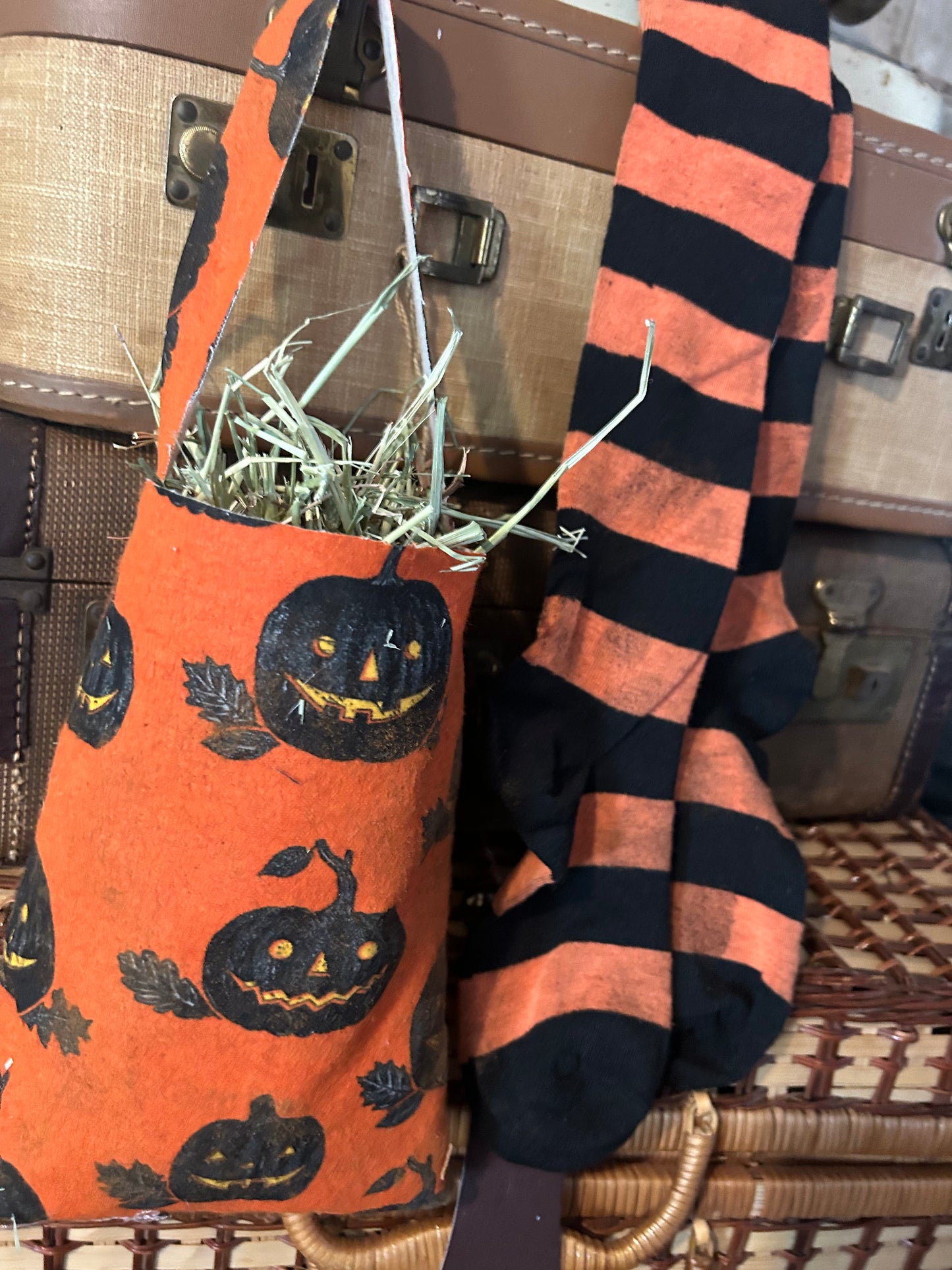 Halloween Hanging Primitive Bag