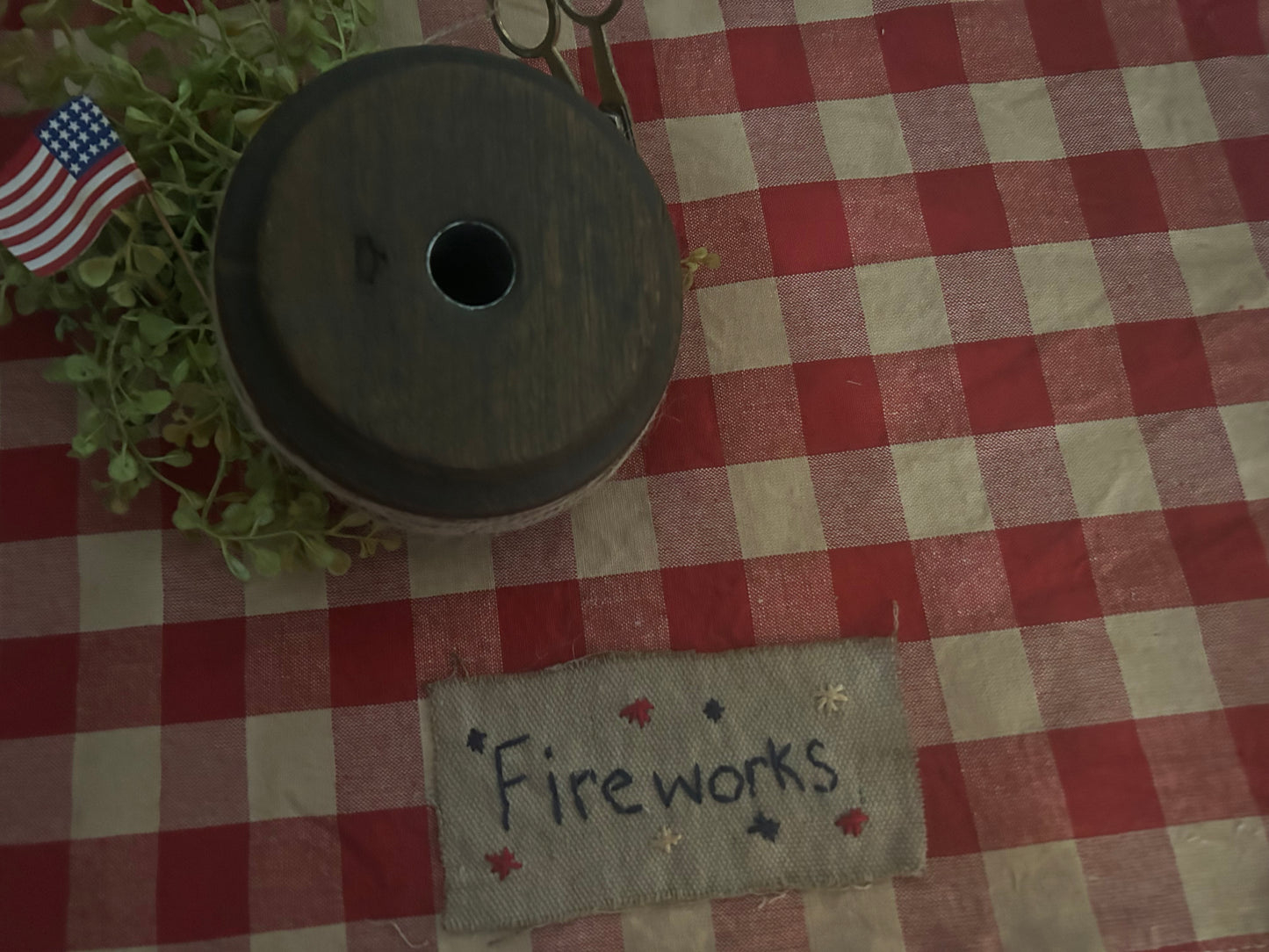Handmade X-Large Americana Candle Mat **Fireworks**