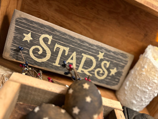 Handmade Distressed Stars Sign