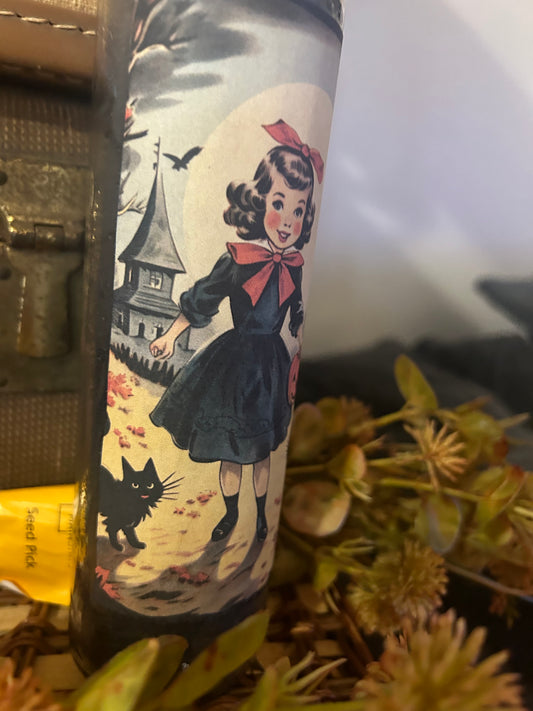 Let’s go trick or treat candle