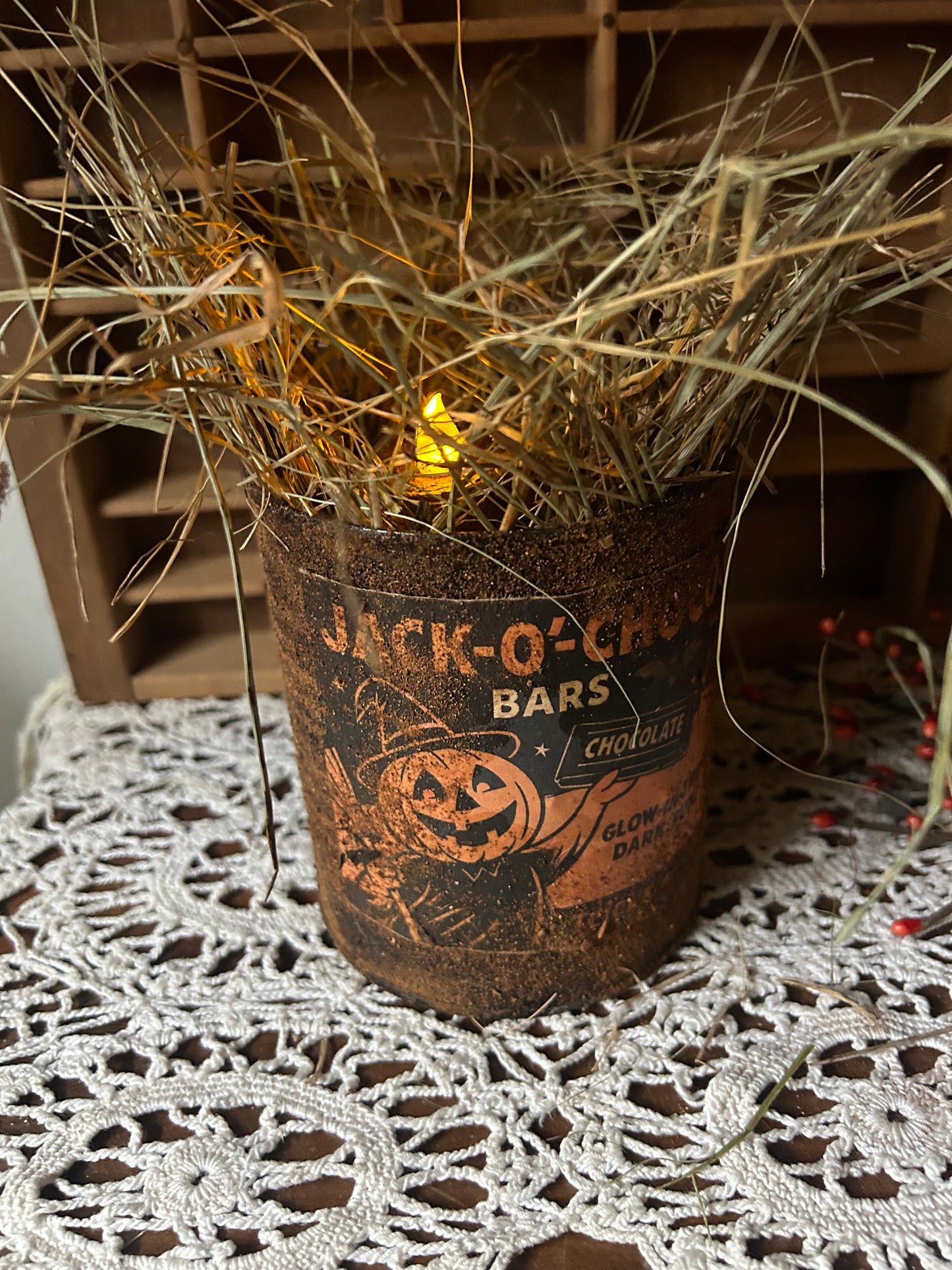 Vintage Inspired Halloween Tin-Jack O Bars
