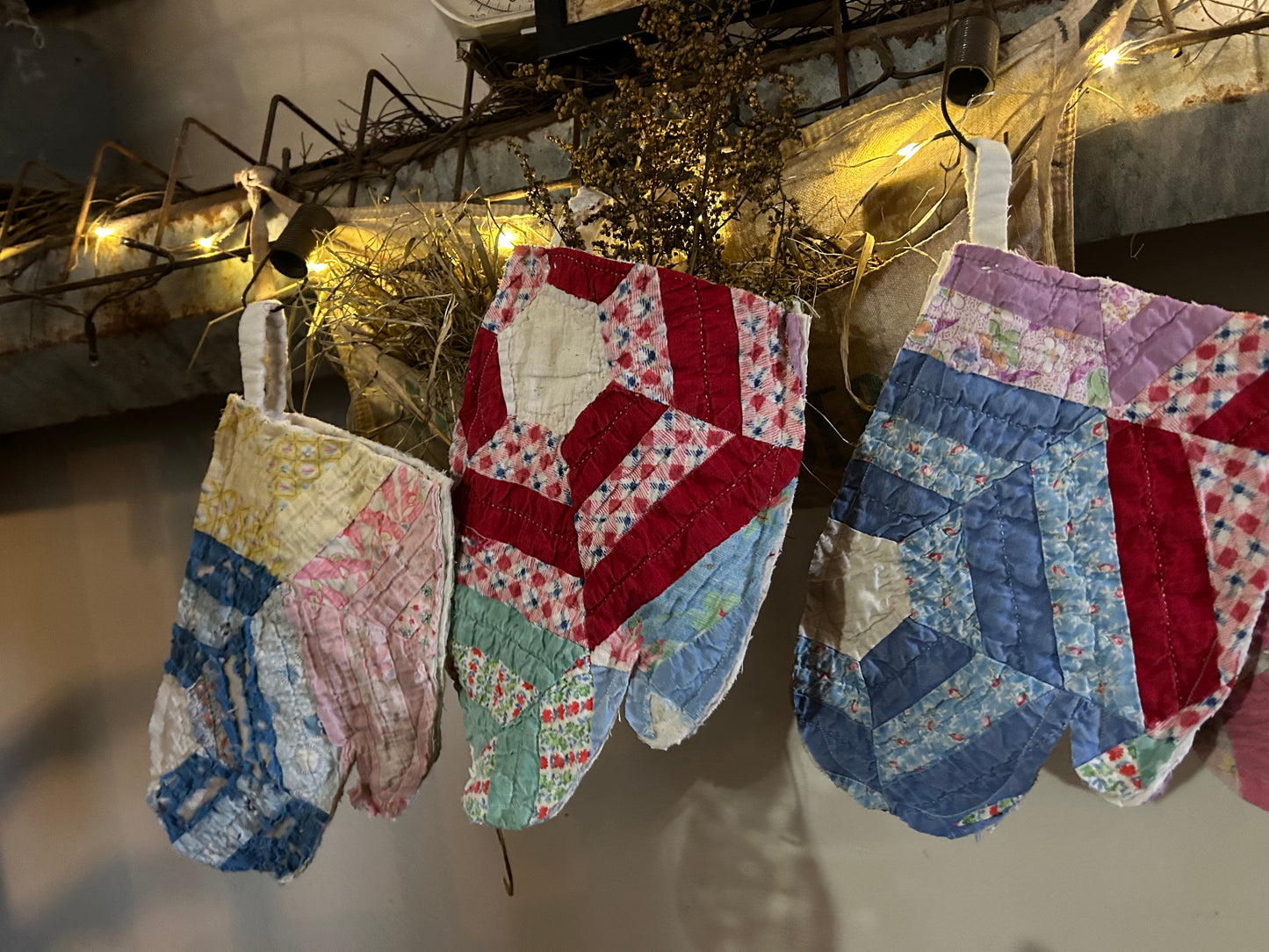 Vintage Quilt Mittens