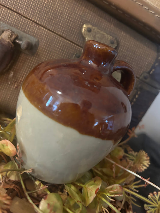 Vintage Mini Two Tone Stoneware Jug