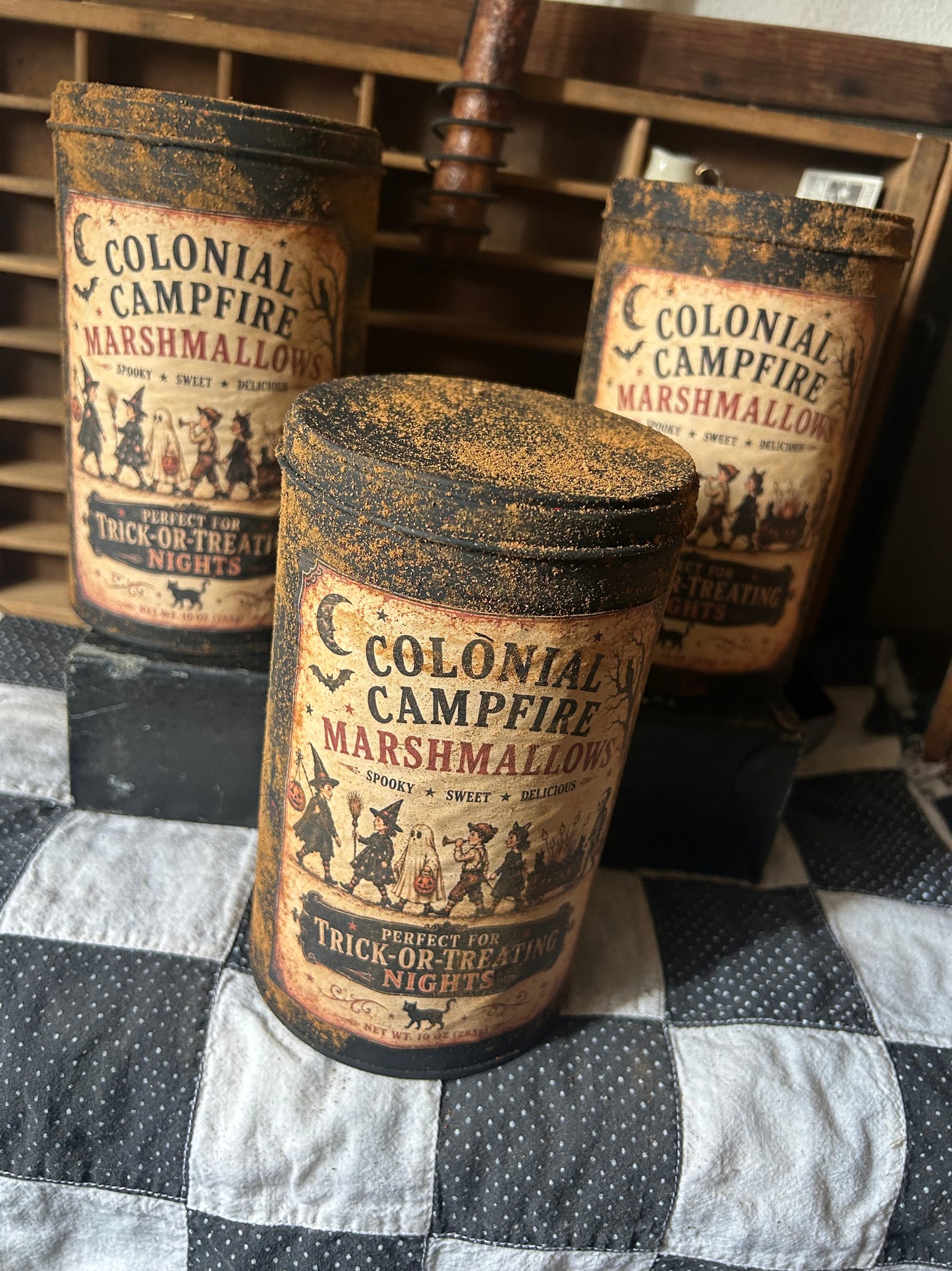 Colonial Campfire Halloween Tin