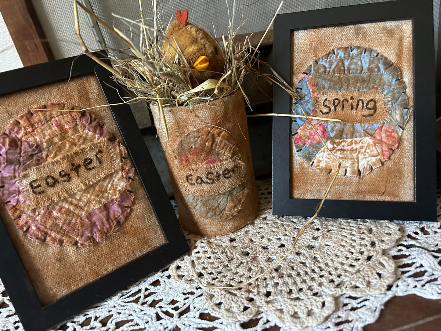 Primitive Chick Easter Tin Gathering