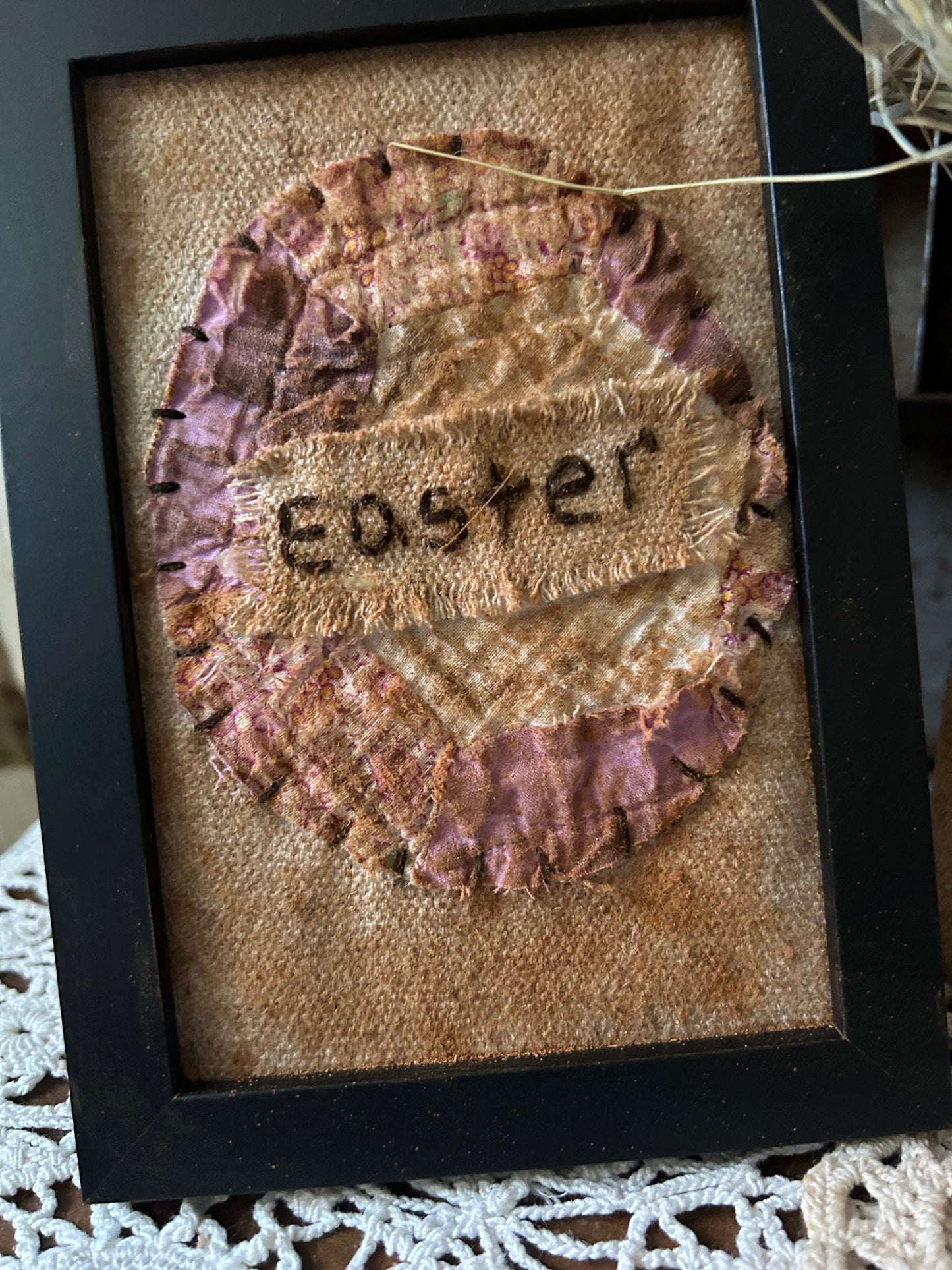 Primitive Easter Quilted Handmade Sampler