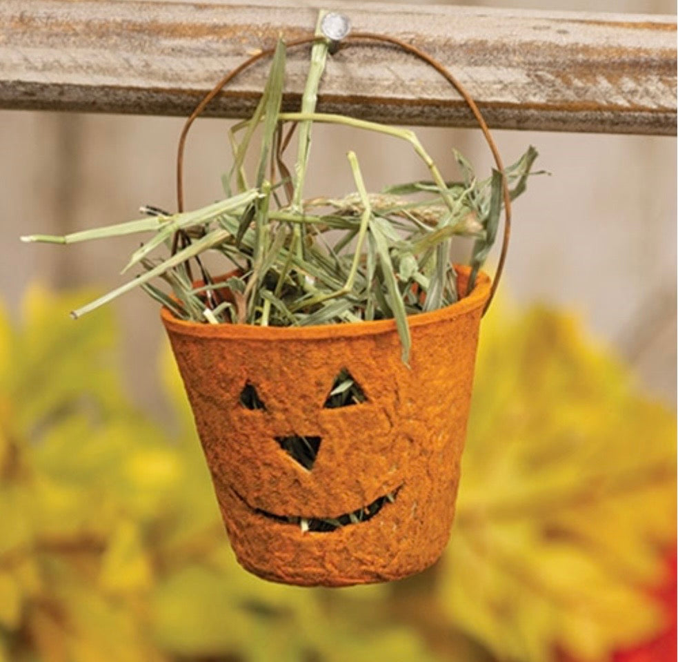 Orange Pumpkin Hanging Buckets