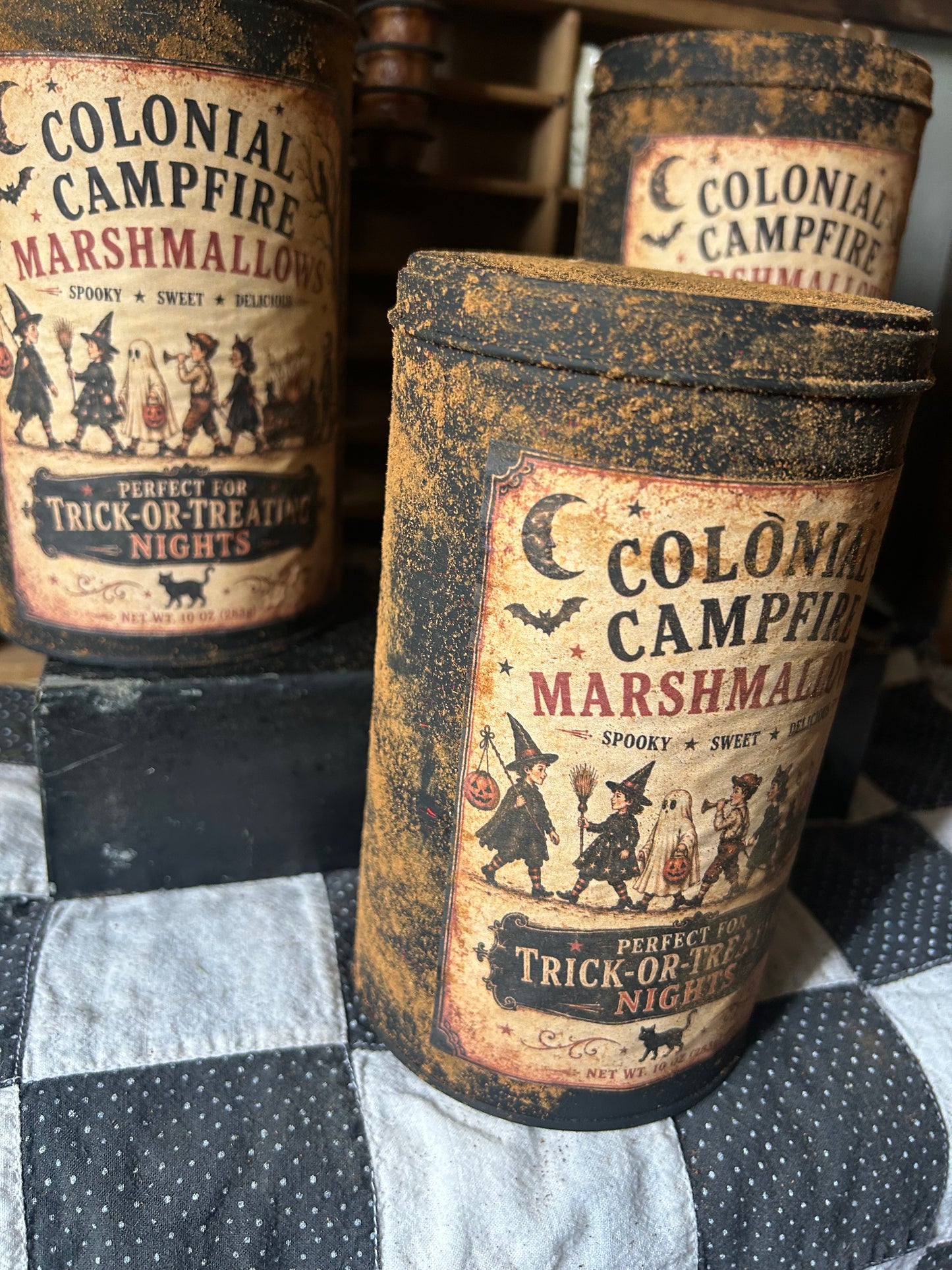 Colonial Campfire Halloween Tin