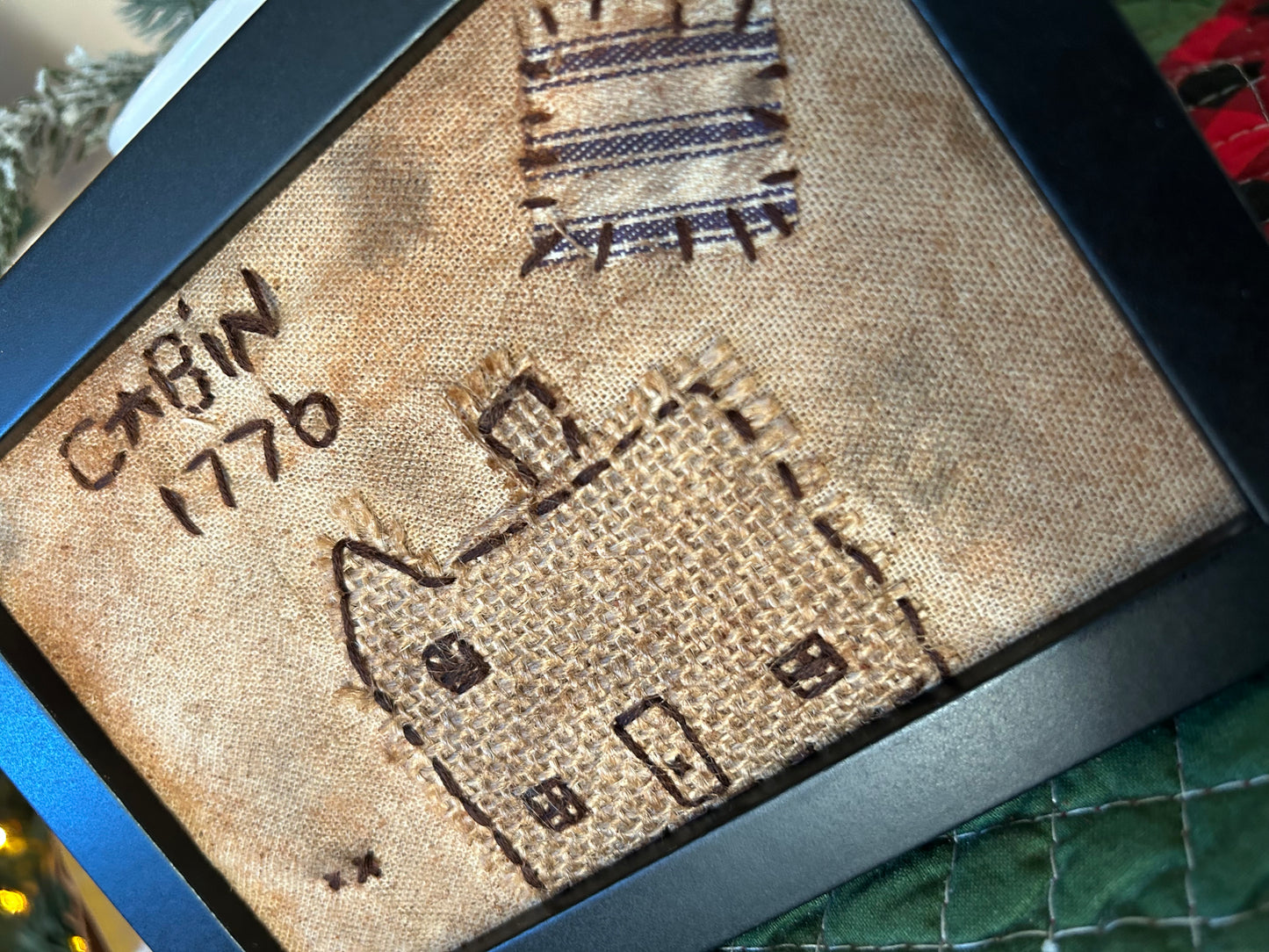 Cabin Handmade Primitive Sampler