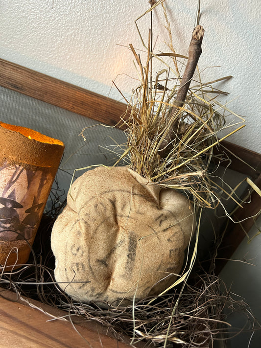 Bemis Feedsack Handmade Pumpkin