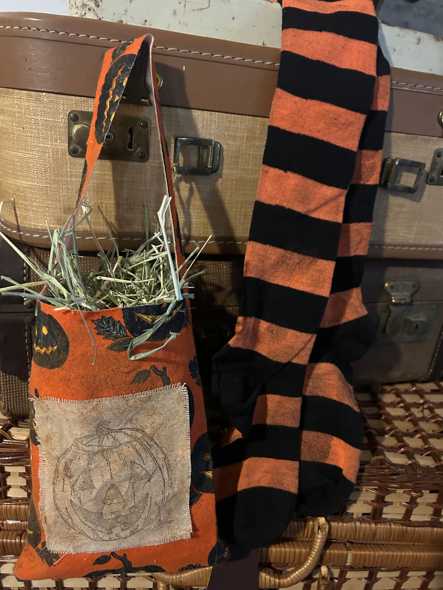 Halloween Hanging Primitive Bag