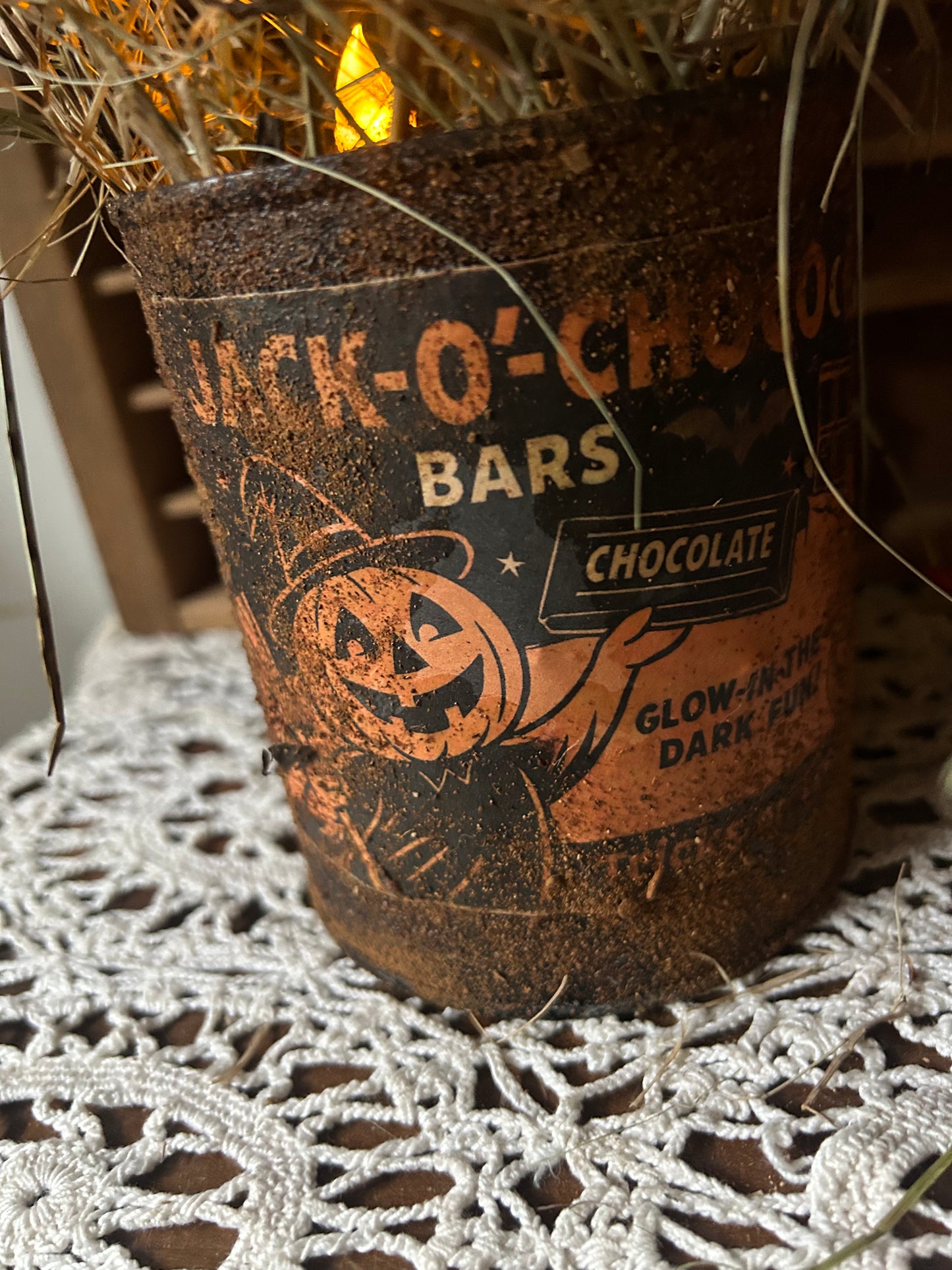 Vintage Inspired Halloween Tin-Jack O Bars
