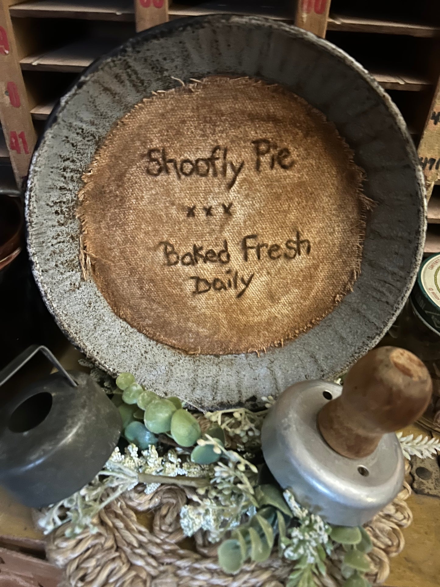 Shoofly Pie OOAK Pie Pan Sampler