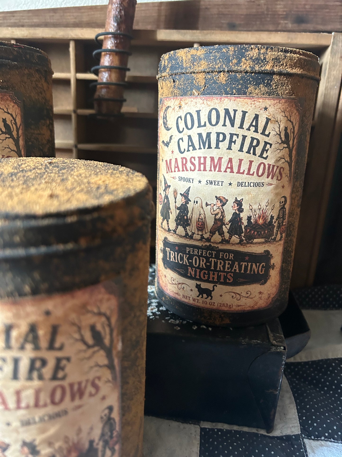 Colonial Campfire Halloween Tin