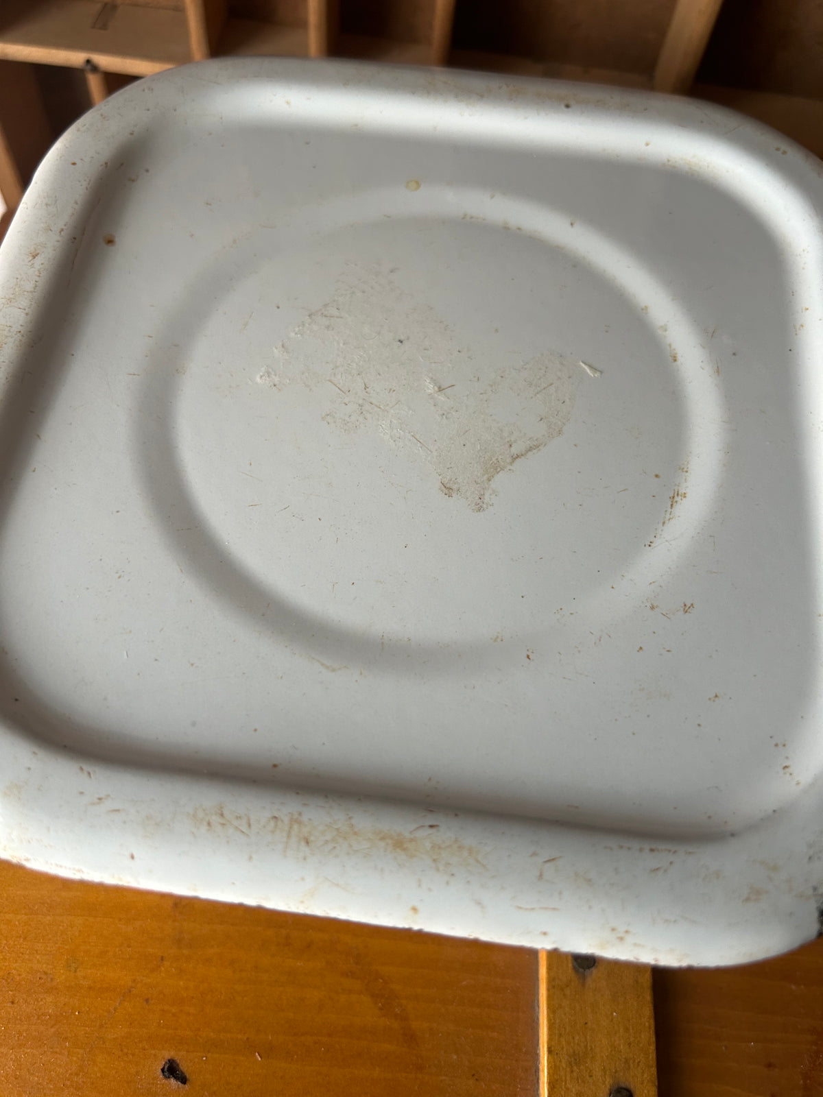 Vintage Enamel Pan w/Lid