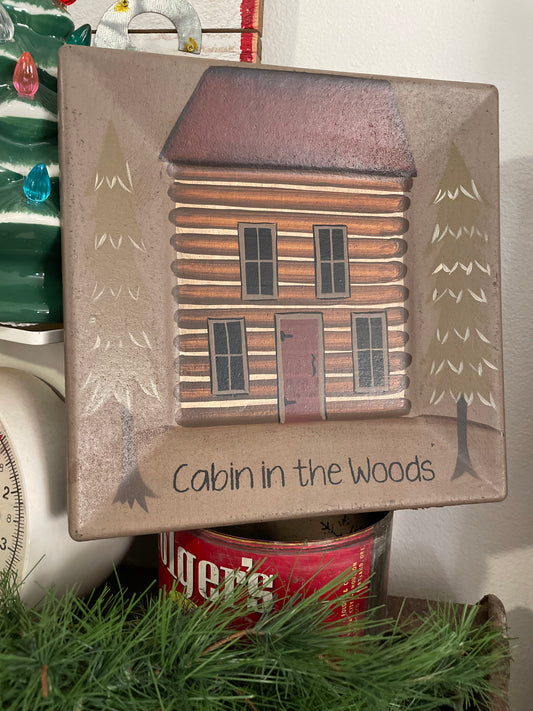 Cabin in the woods Wooden plate SALE!!! Last one 🤎