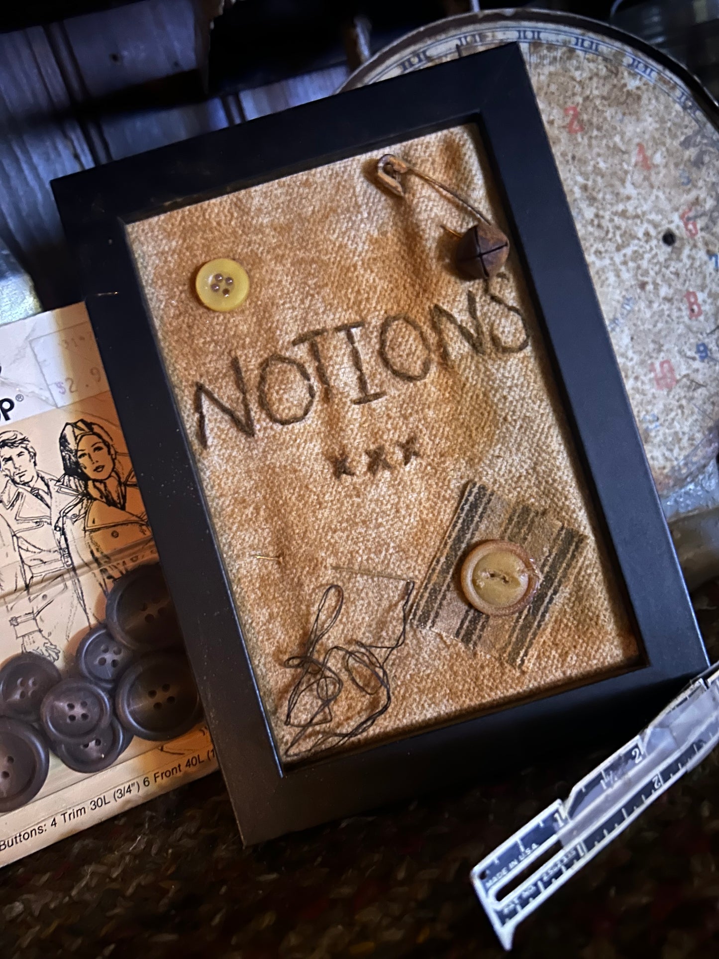 Primitive Handmade Sewing Notions samplers