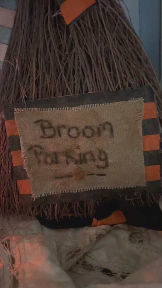 Broom Parking Handmade Stitched Broom